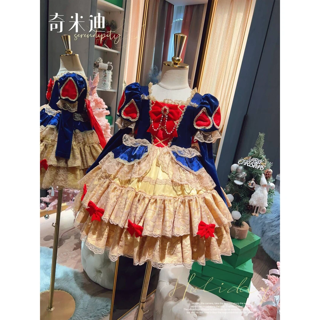 现货【白雪公主】奇米迪女童公主裙礼服裙2023秋装洋气儿童裙34061