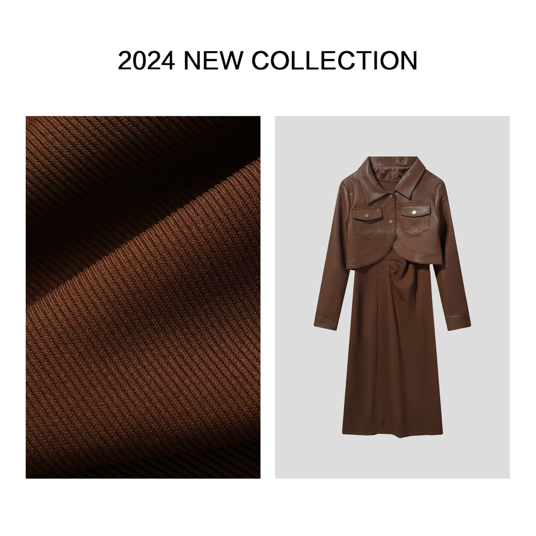 【婷婷专属】D5350038 冬季新款美拉德长裙套装女士时尚潮流-1505