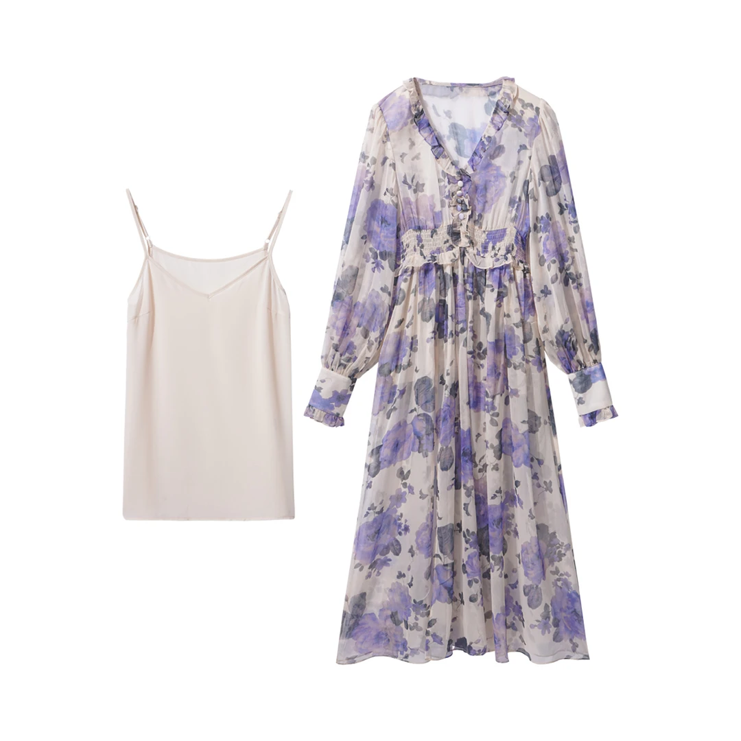 《婷婷专属》L7F10157CH 春秋季新款 吊带连衣裙 轻薄透气