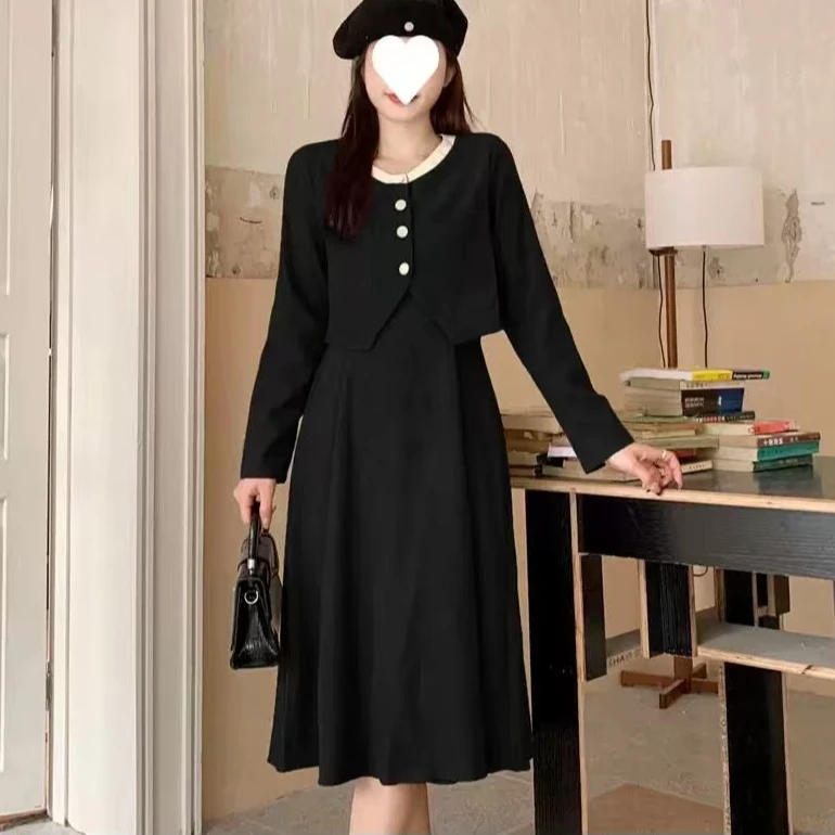 【芳芳专属】L3F1052XA女士修身显瘦长袖裙子