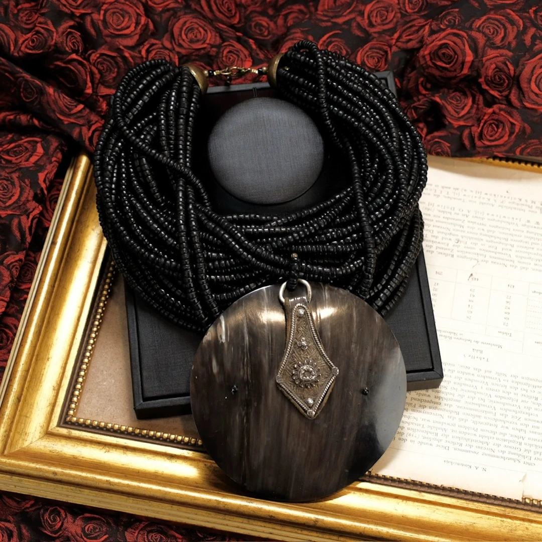 铜合金木质项链 法国重工部落 自然主义元素品牌凯撒大帝项链