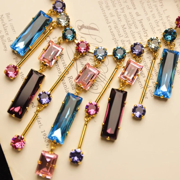 铜合金项链 意大利小CD切割水晶choker 森林精灵即视感