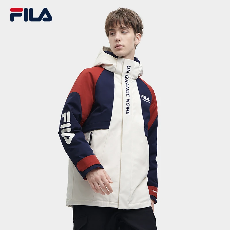 Fila/斐乐男士【时尚潮流连帽羽绒服】冬季复古宽松外套F11M349901F