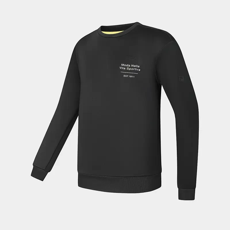 Fila/斐乐冬季新款休闲百搭时尚舒适男款圆领套头卫衣A11M511218F