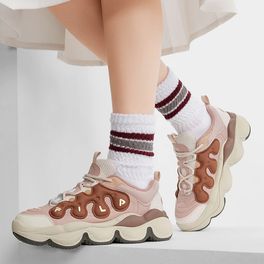 Fila/斐乐秋冬新情侣【豌豆鞋】潮流复古运动老爹鞋M/F12W441117F