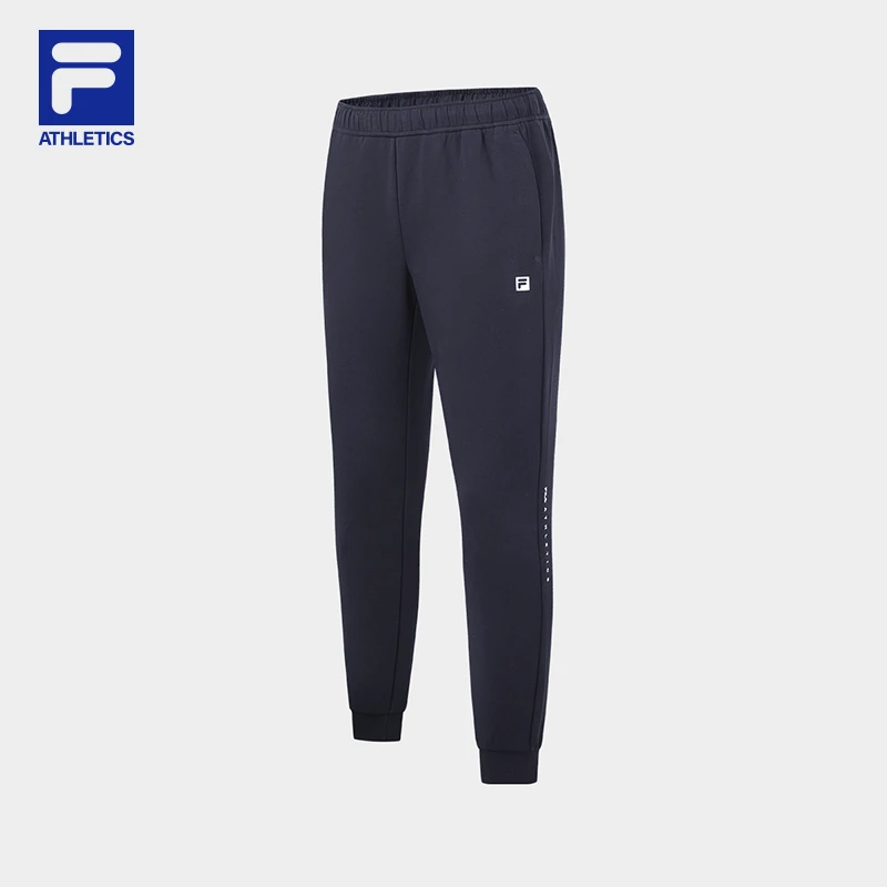 Fila/斐乐男子【磨毛亲肤束脚抽绳裤】秋冬舒适运动长裤A11M341602F