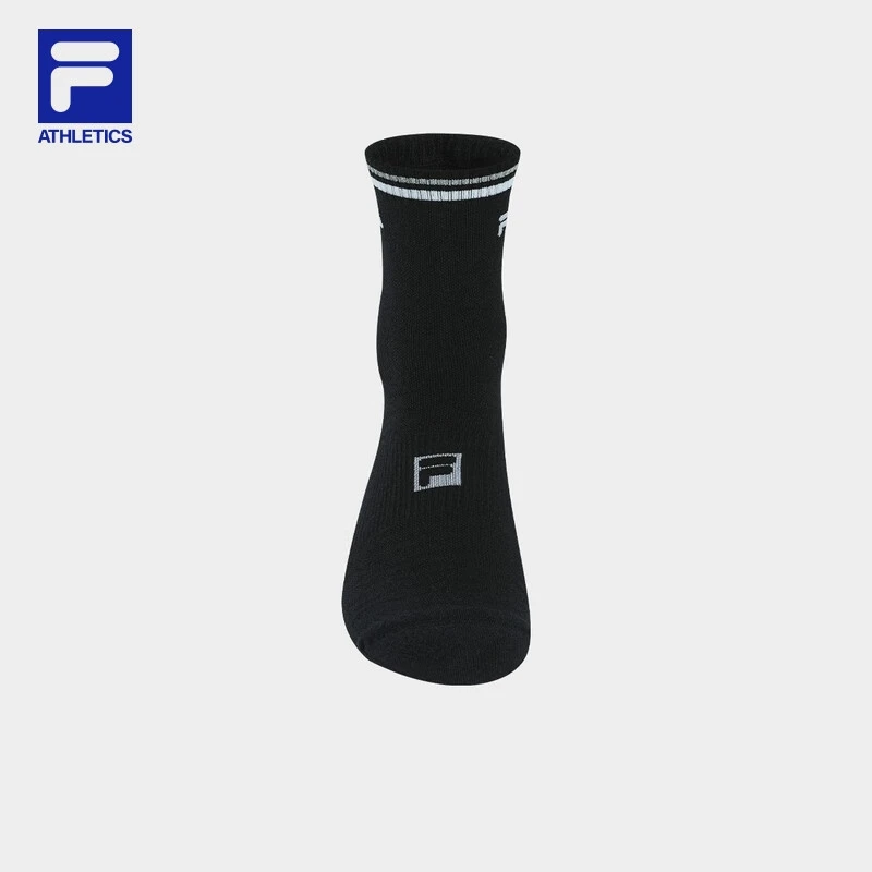 Fila/斐乐2024冬季新款字母舒适简约中筒袜健身运动袜A13M441303F