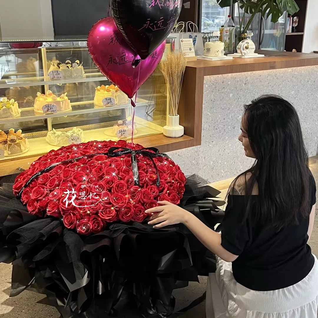 199朵霸总豪宠款送双气球❤送爱人老婆女神朋友生日花高级ins风婚礼花鲜花小时达同城配送