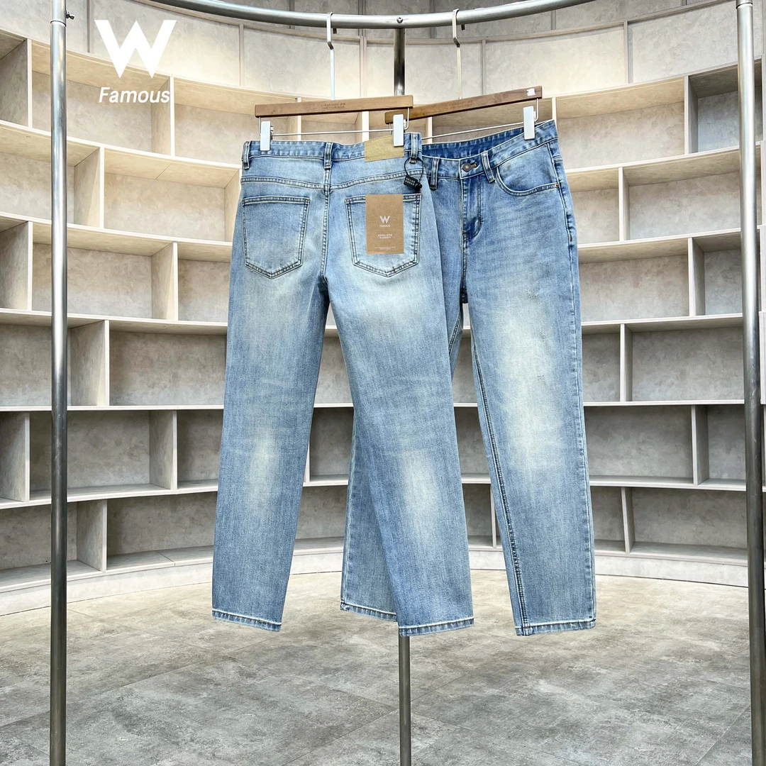 【活动款】99931 -1- 12.8安/青花蓝/九分半/水洗直筒牛仔裤