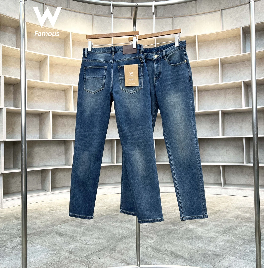 【活动款】99930 - 13.2安主打舒适度肤感绒雾霾蓝修身直筒牛仔裤