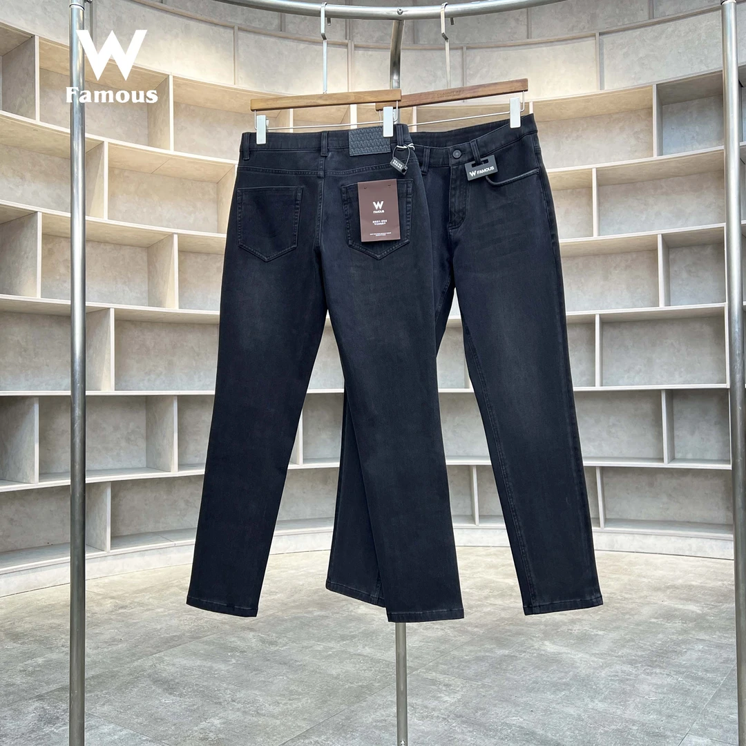 【夏季上新】W-005 -13.57安/九分半/长裤四面环弹修身直筒牛仔裤