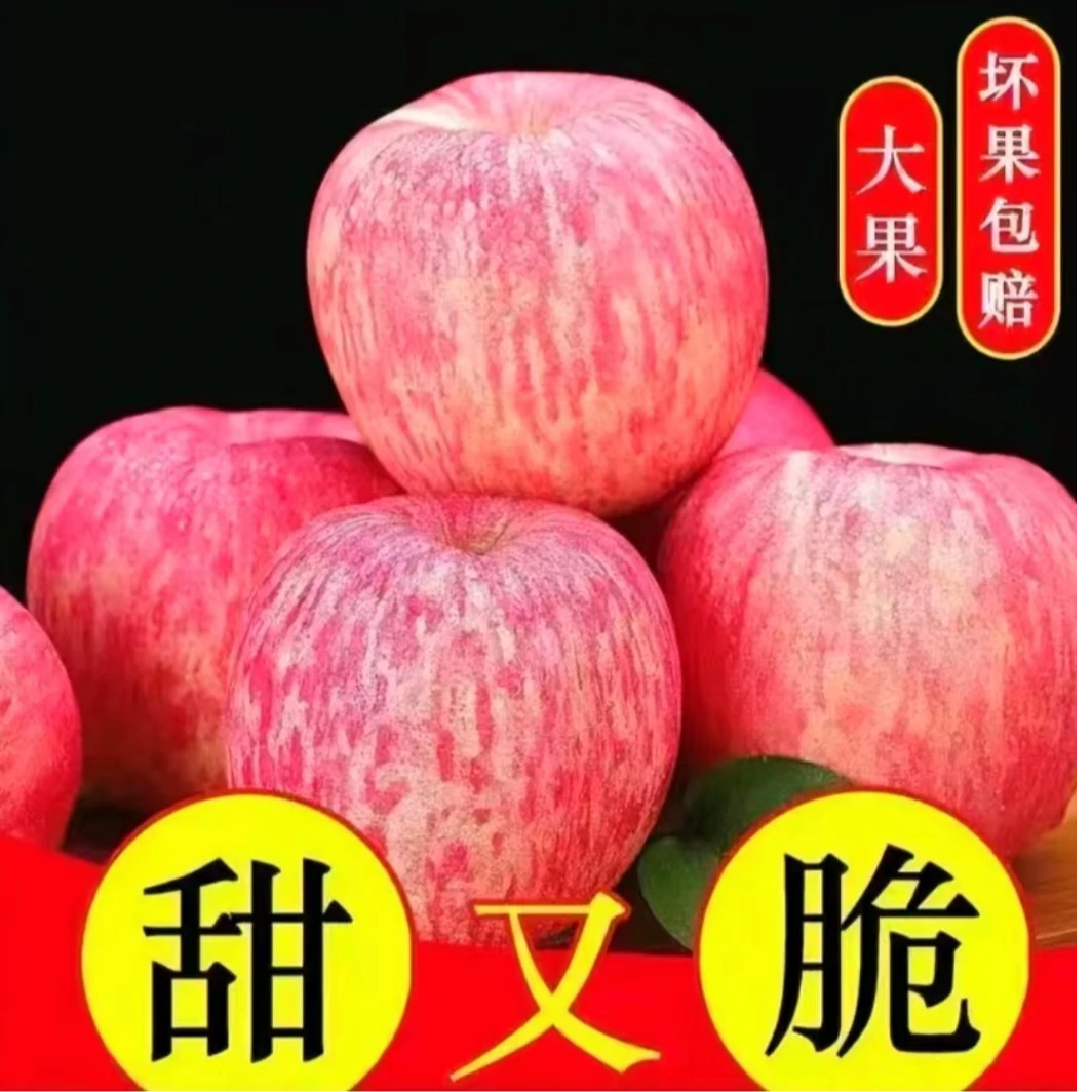 【买5斤送5斤】山东大苹果红富士产地直发脆甜(带箱10斤70-80mm)