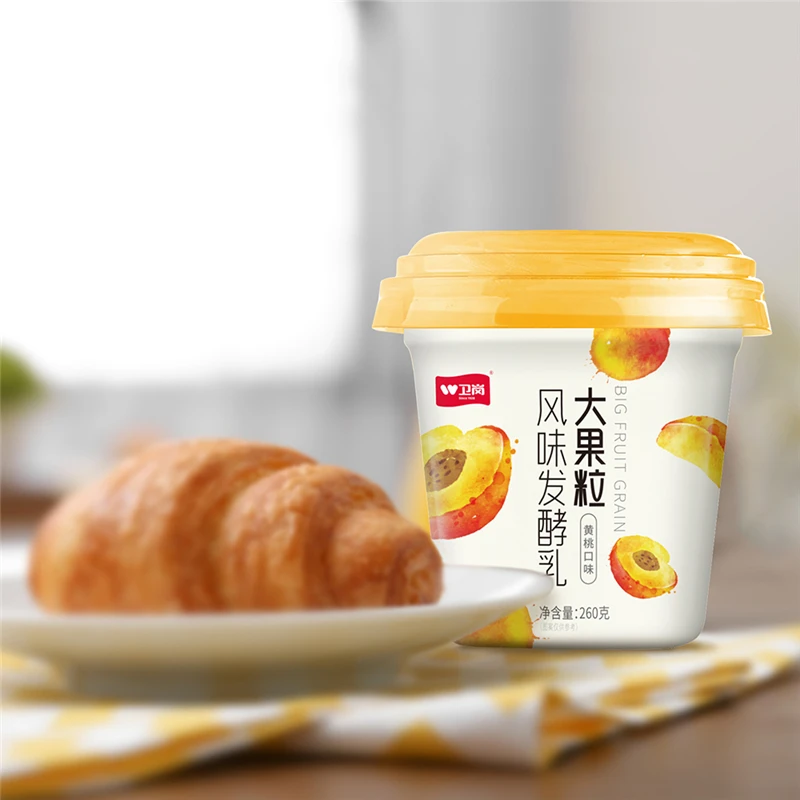 卫岗 【到手6杯】260g*6杯塑三角杯大果粒酸奶早餐风味发酵乳搅拌