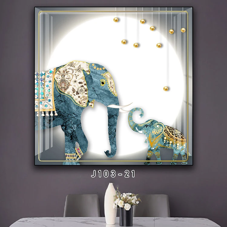【思淇精品】40*50单联时尚简约轻奢晶瓷镶钻挂画