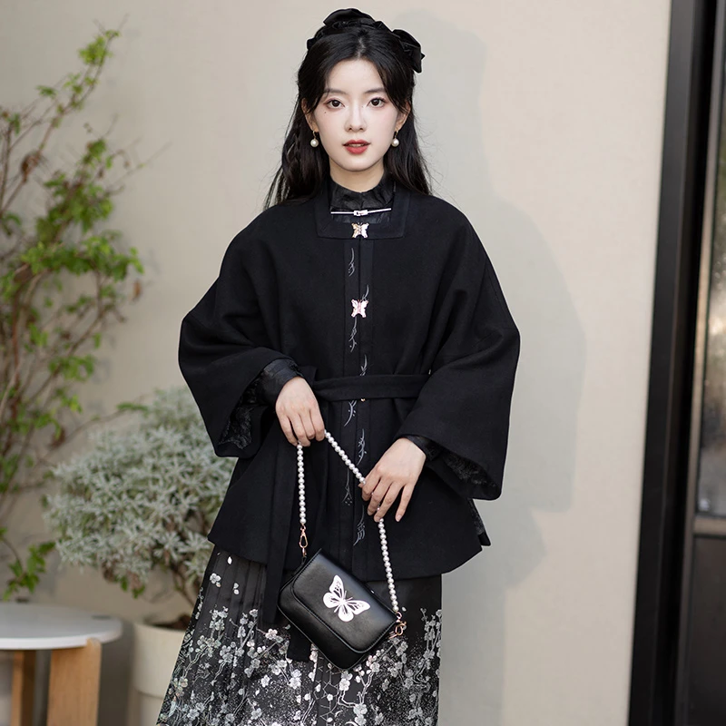 池夏【冬至:玉华】明制三色加绒方领对襟短袄原创改良汉服女 秋冬