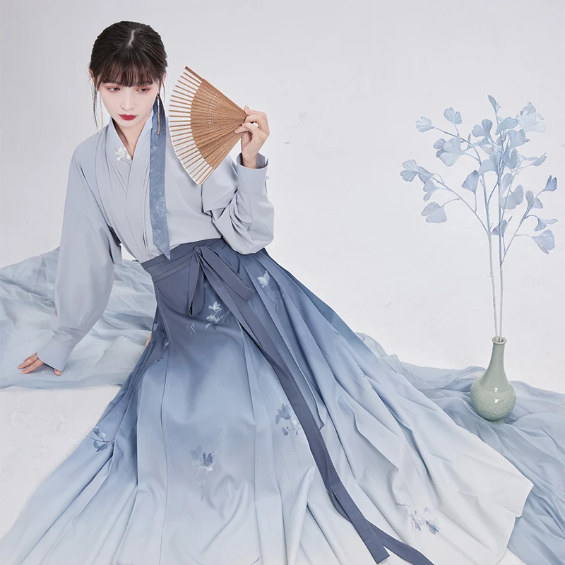 【游园惊梦·春庭雪】宋制短衫马面裙原创改良汉服女春齐腰中国风