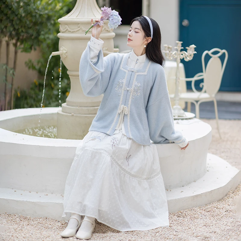 池夏【寒露:海盐芝士】汉元素半袖短衫松紧半裙原创改良汉服女 秋