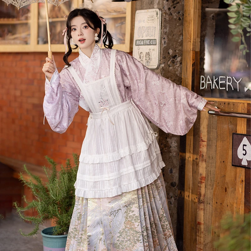 池夏【冬至:仙源瑶梦】明制短袄仿妆花马面裙原创改良汉服女 秋冬