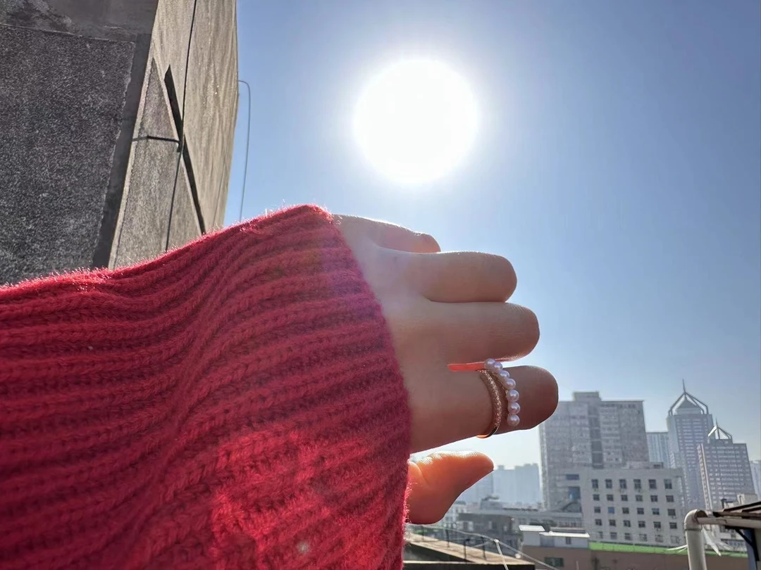 925银戒指 天然淡水小米珠活口戒指轻奢百搭小众简约锆石时尚女戒