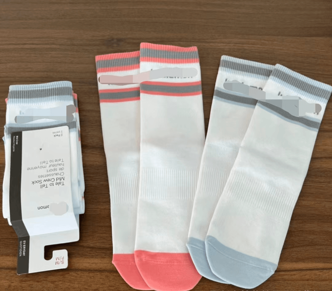 时尚休闲普拉提瑜伽运动男女同款透气吸汗彩虹中筒袜