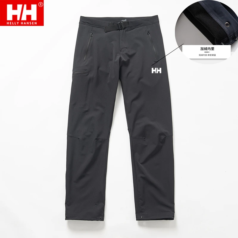HH/加绒户外软壳裤长裤秋季新款休闲防风防雨立体裁剪登山裤子