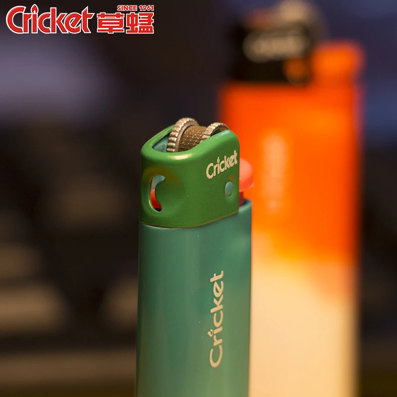 草蜢Cricket官方产品原装进口防爆定制订做印字一次性滑轮打火机