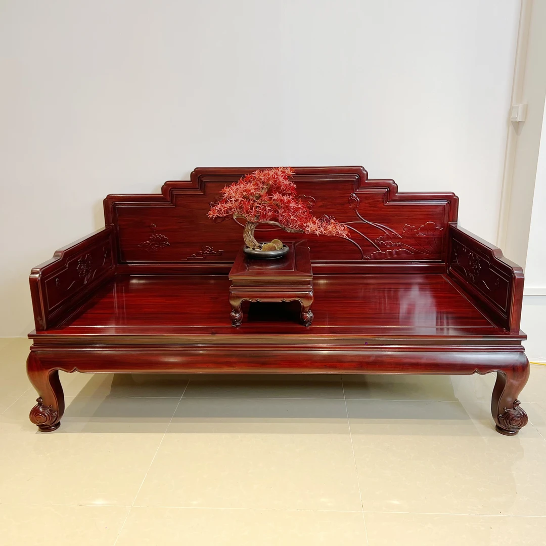 南美酸枝木罗汉床古典客厅新中式家用雕花木质