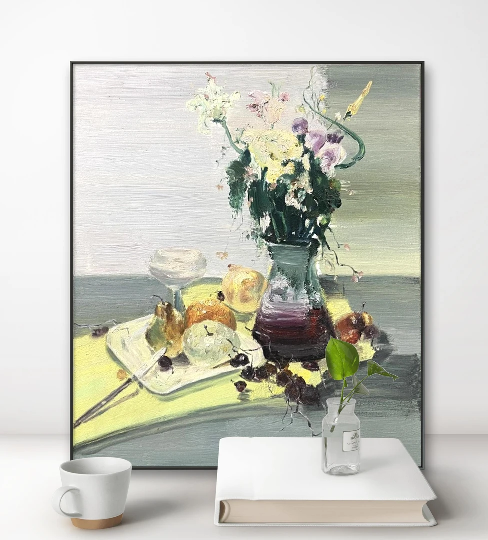 乌石浦油画村 原创姚国庆作品花卉油画 手绘油画现货尺寸40*50