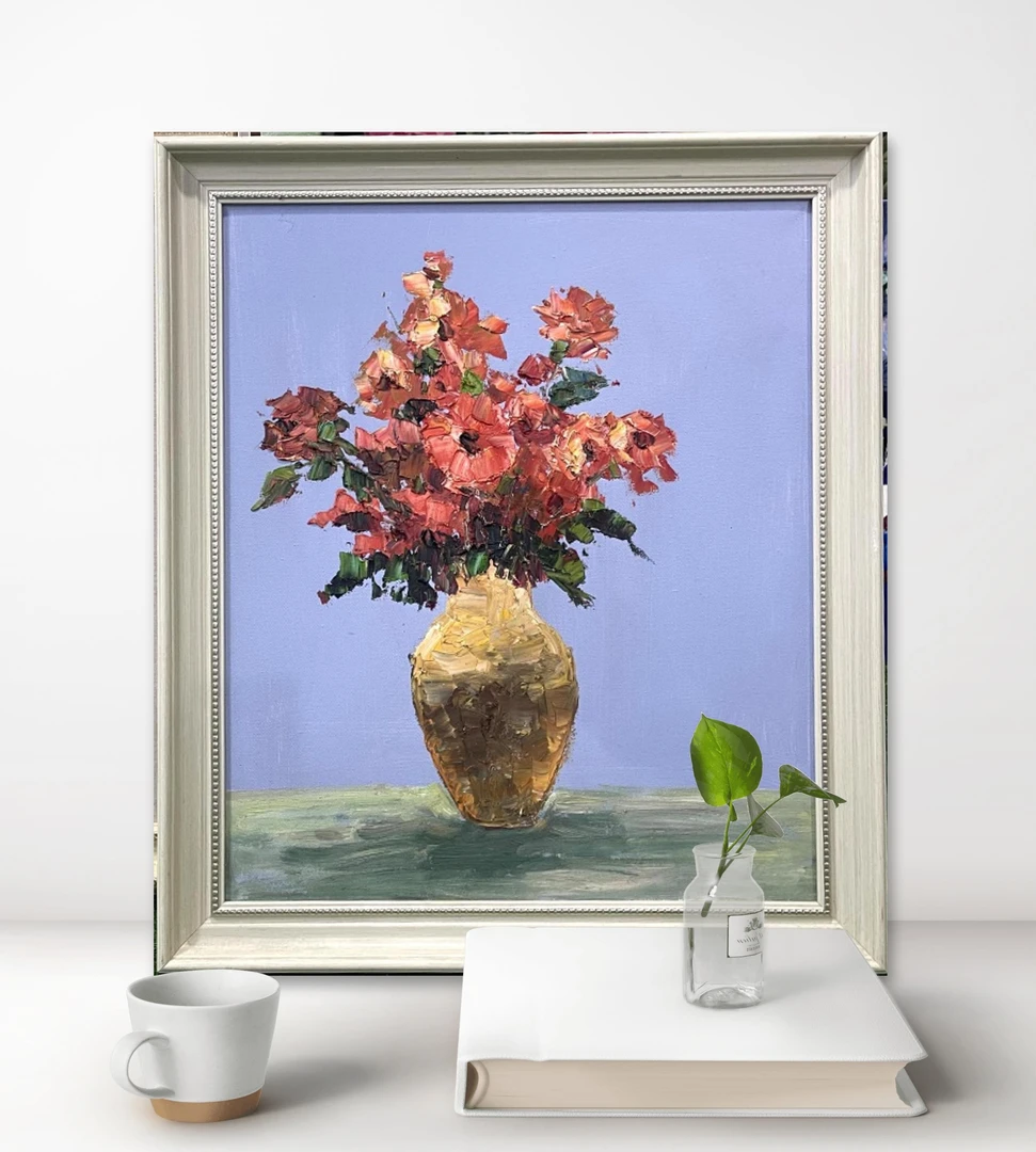 现货刀笔厚油 手绘油画 原创作品尺寸50*60