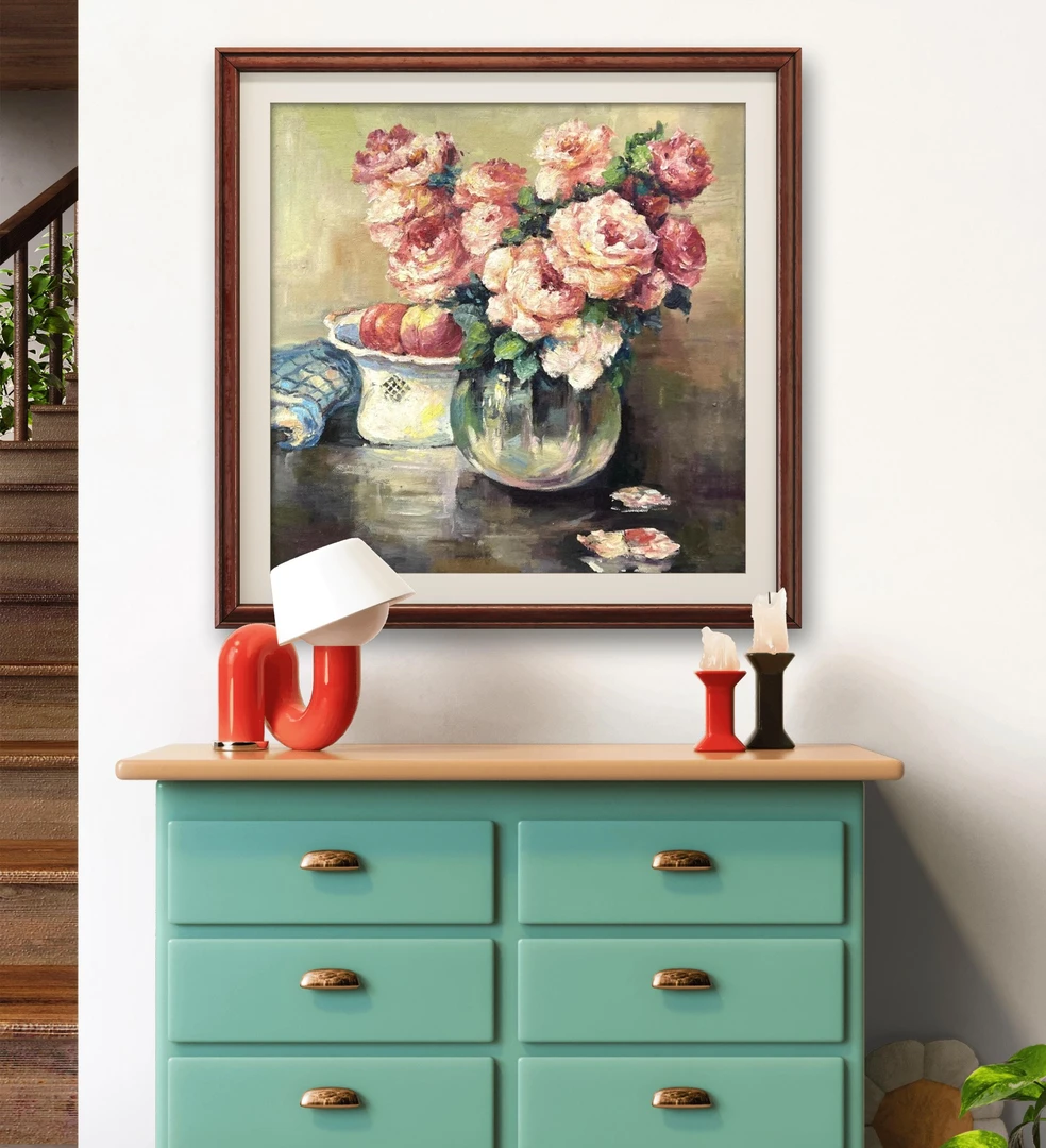 手绘油画纯手工自己画叶老师原创作品 现货尺寸90*90