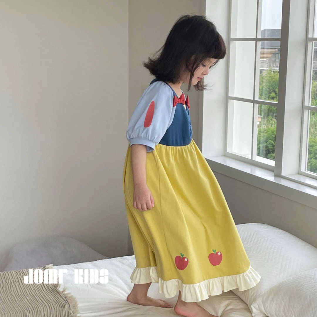 【嗒囜】女童甜美可爱公主睡裙儿童时尚拼接撞色家居裙 JM824513