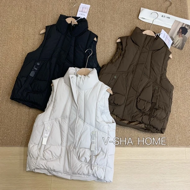 薇莎121【棉马夹】立领棉服马甲