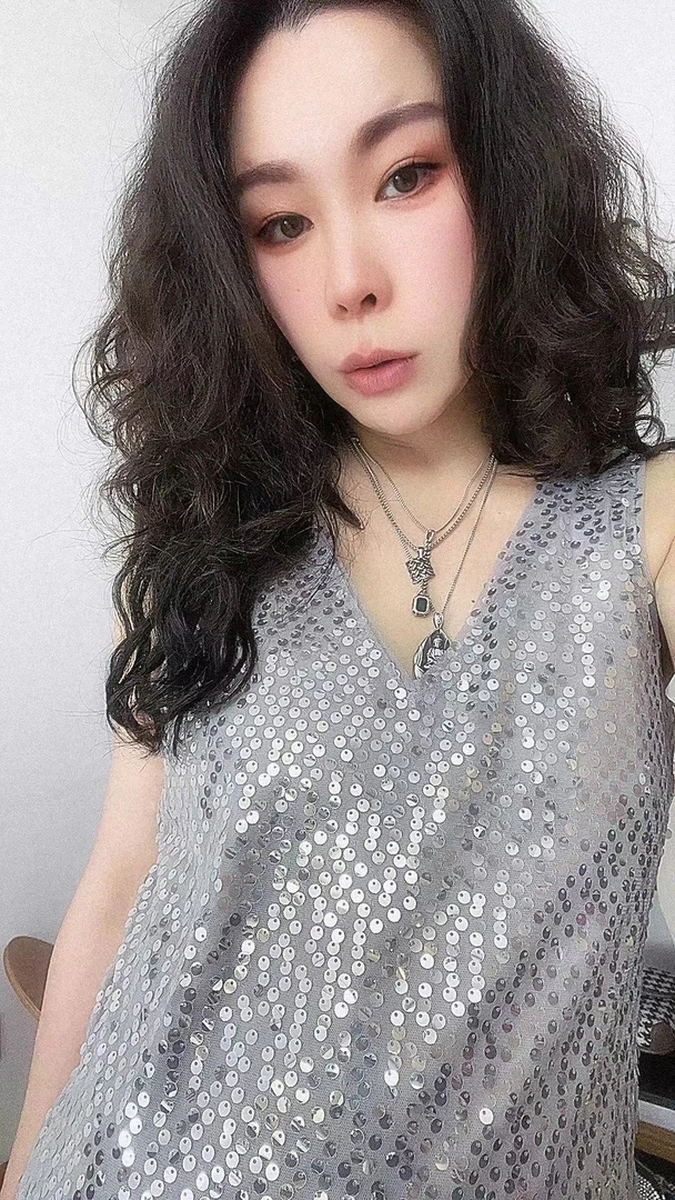 Fresco原创穿搭【美人鱼】简约韵味浅调亮片裙221230001