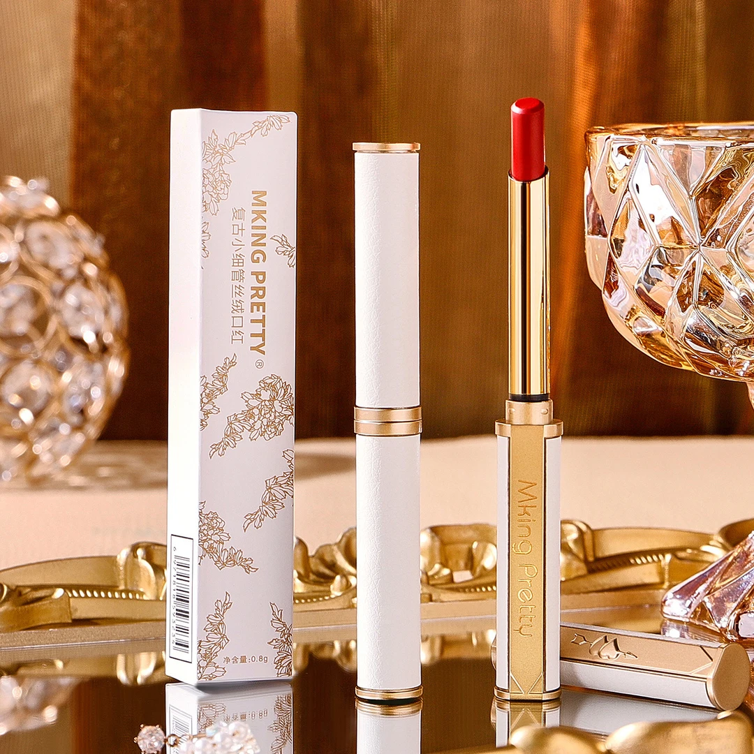 MKING PRETTY小羊皮口红 复古红色保湿防水哑光显白丝绒唇膏