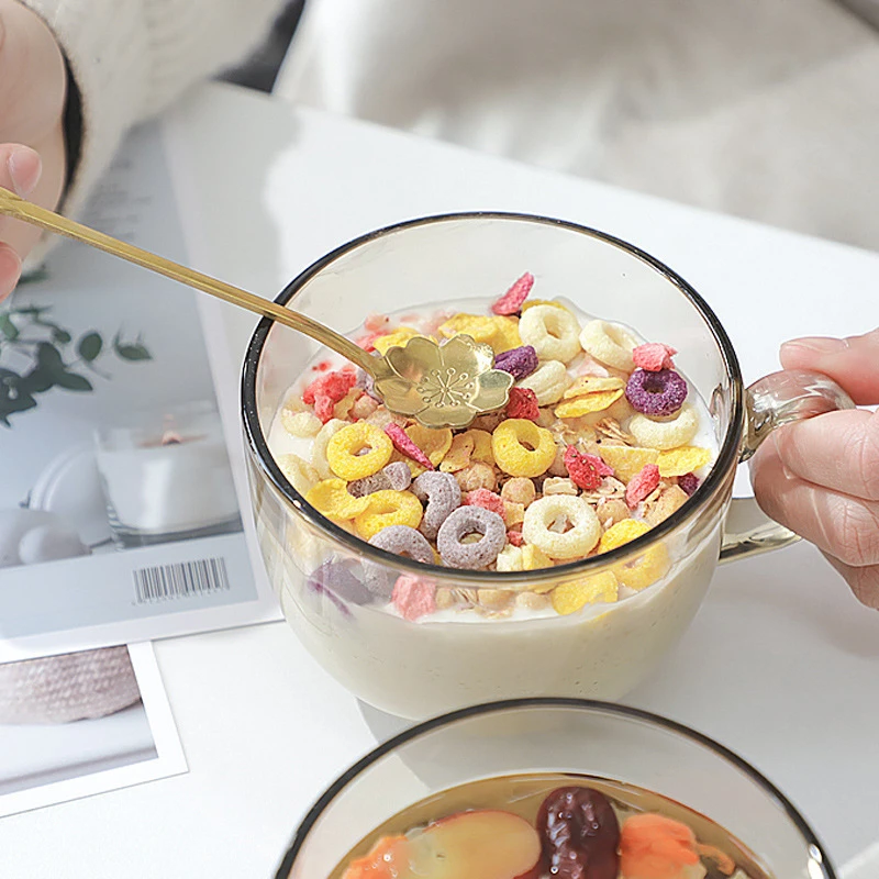 【交个朋友】可爱玻璃杯子带把手燕麦早餐牛奶杯家用ins多功能创意