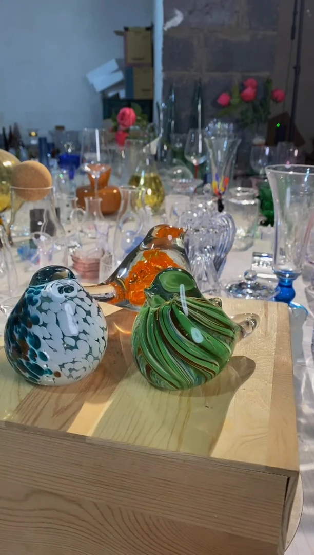 【闪购商品】绿色条纹小鸟摆件