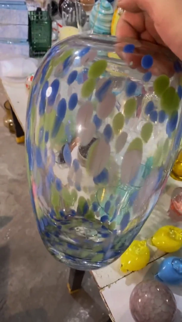 【闪购商品】椭圆彩豆花瓶