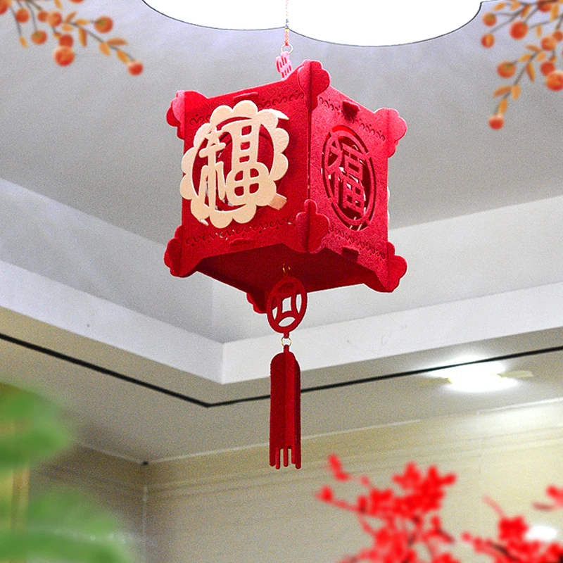 2024龙年新年福字灯笼挂件春节元旦商场店铺装饰布置中式宫灯挂饰