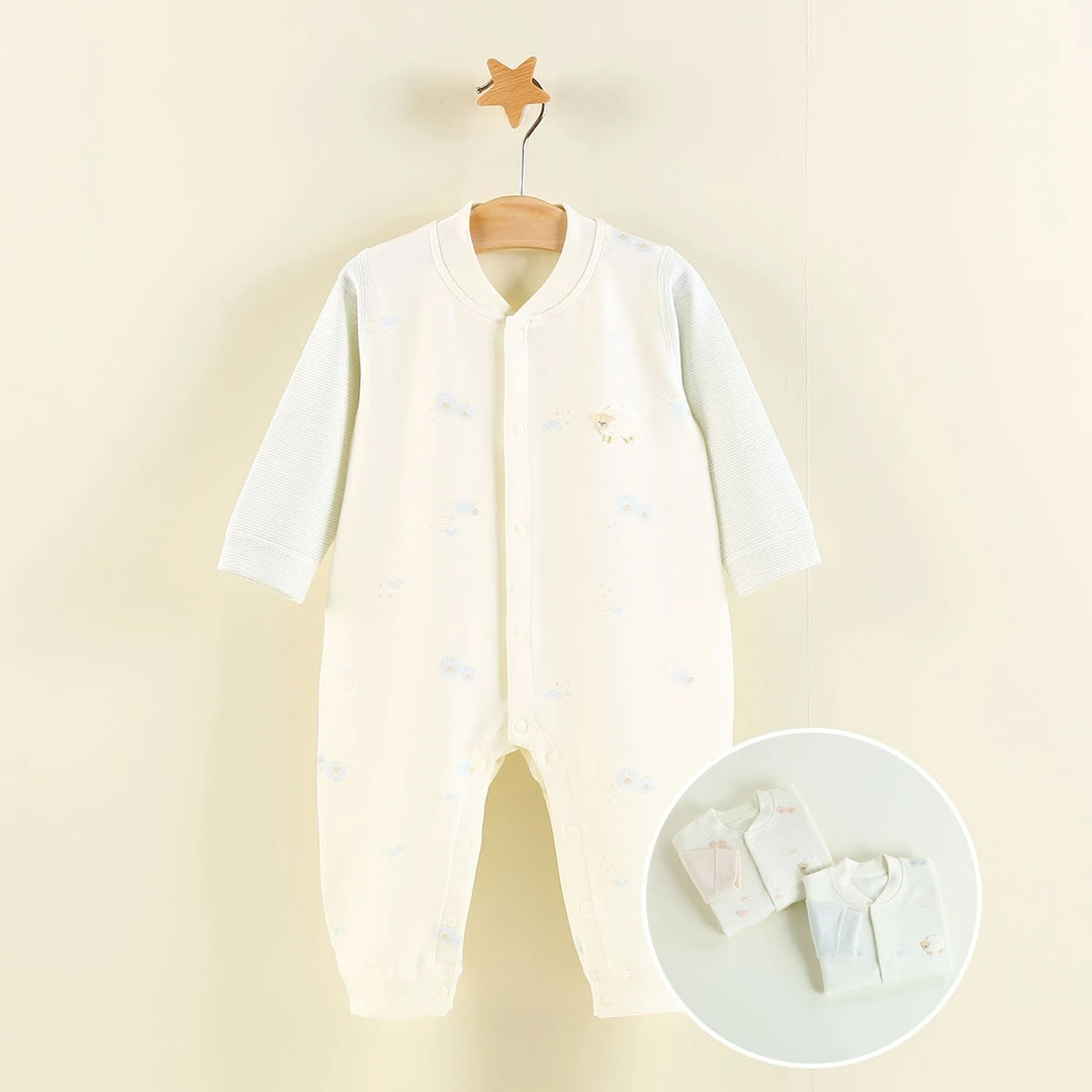 （高货福利）桑蚕丝 高含量 连体分体衣婴儿