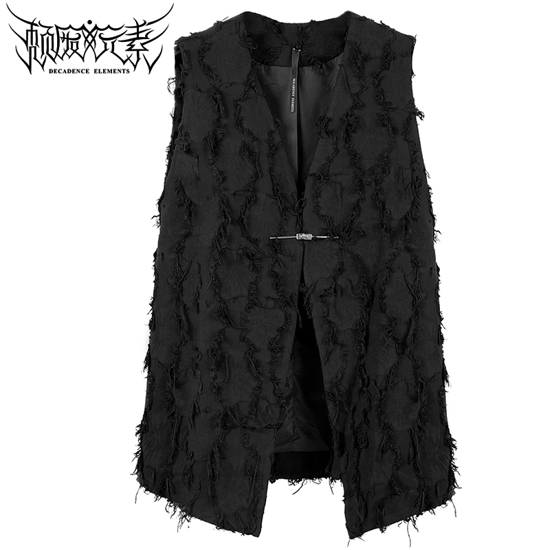 原创设计轻奢宫廷马甲新款走秀场舞台演出服暗黑时尚背心流行修身