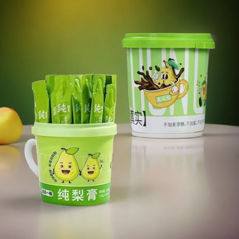 鲜榨梨秋梨膏便携21条独立包装纯梨膏果汁嗓子舒服孩子健康饮品