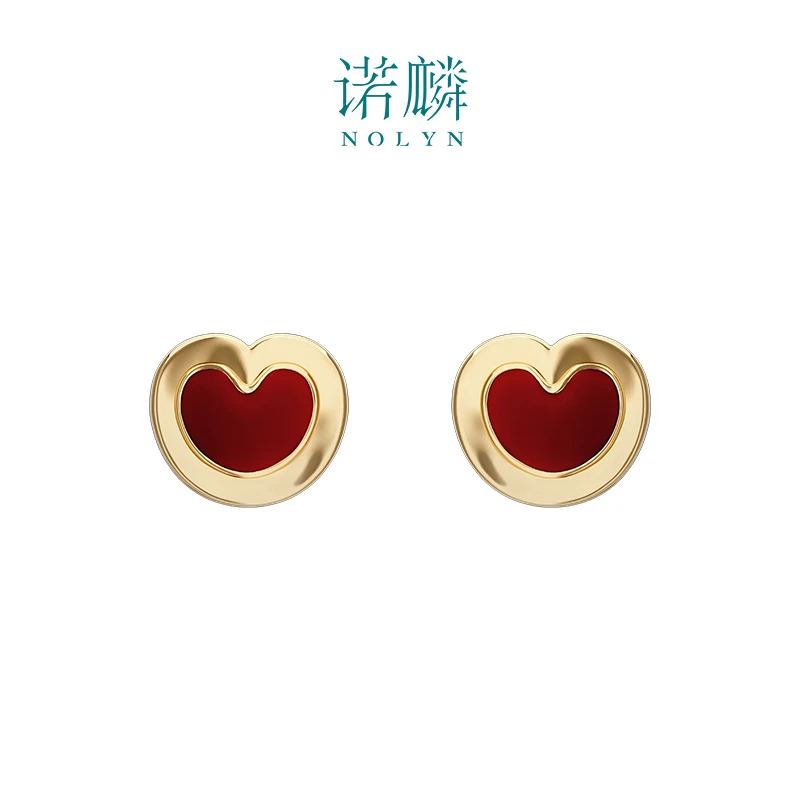 Nolyn/诺麟 非金属合成锆石耳饰 踏麟趾金轻奢设计款高级小众礼物