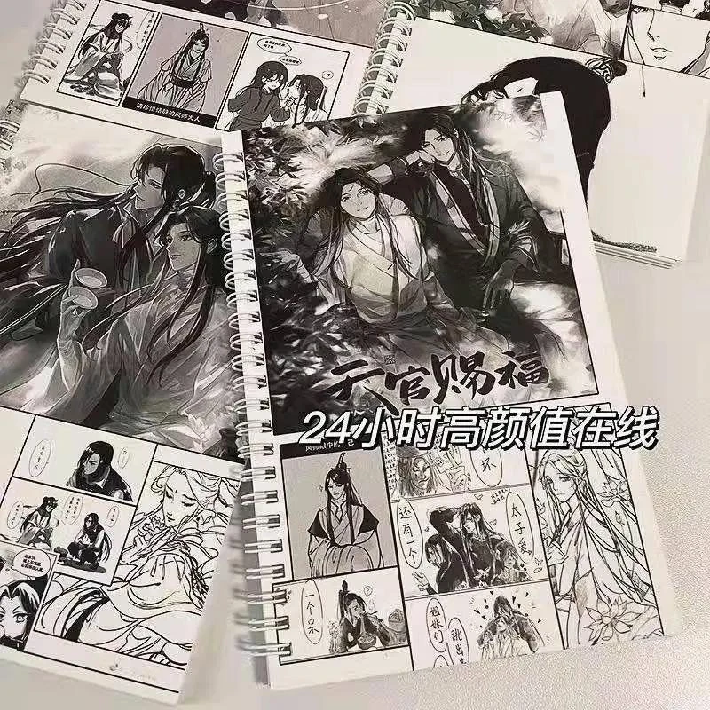 天官赐福线圈本ins高颜值限定笔记本a5线圈本黑白漫画学生横线本