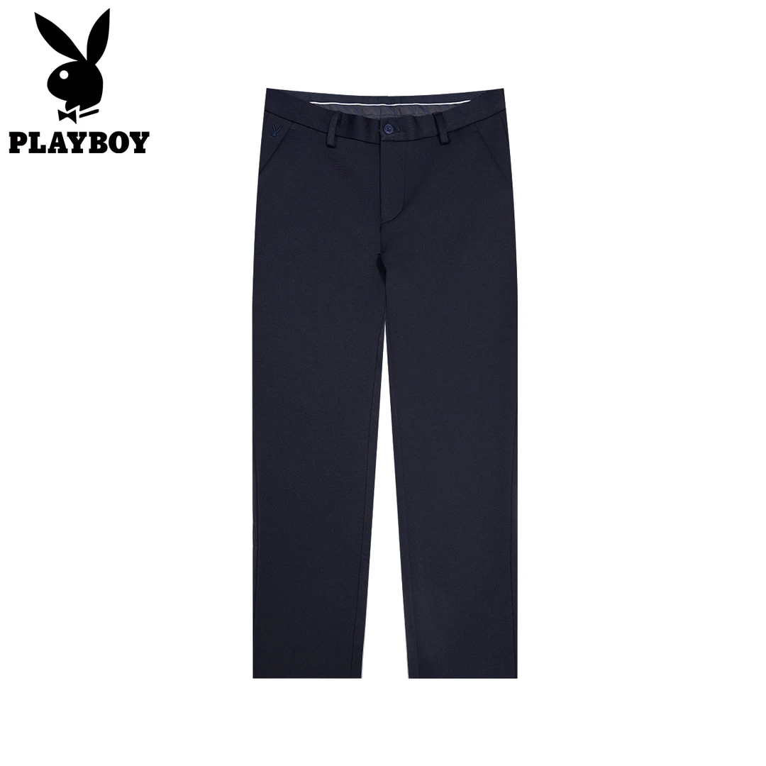 花花公子男士休闲裤2025春季新款厚款户外透气商务直筒长裤弹力男