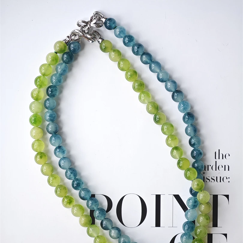 铜合金琉璃项链 夏季冰糖琉璃项链