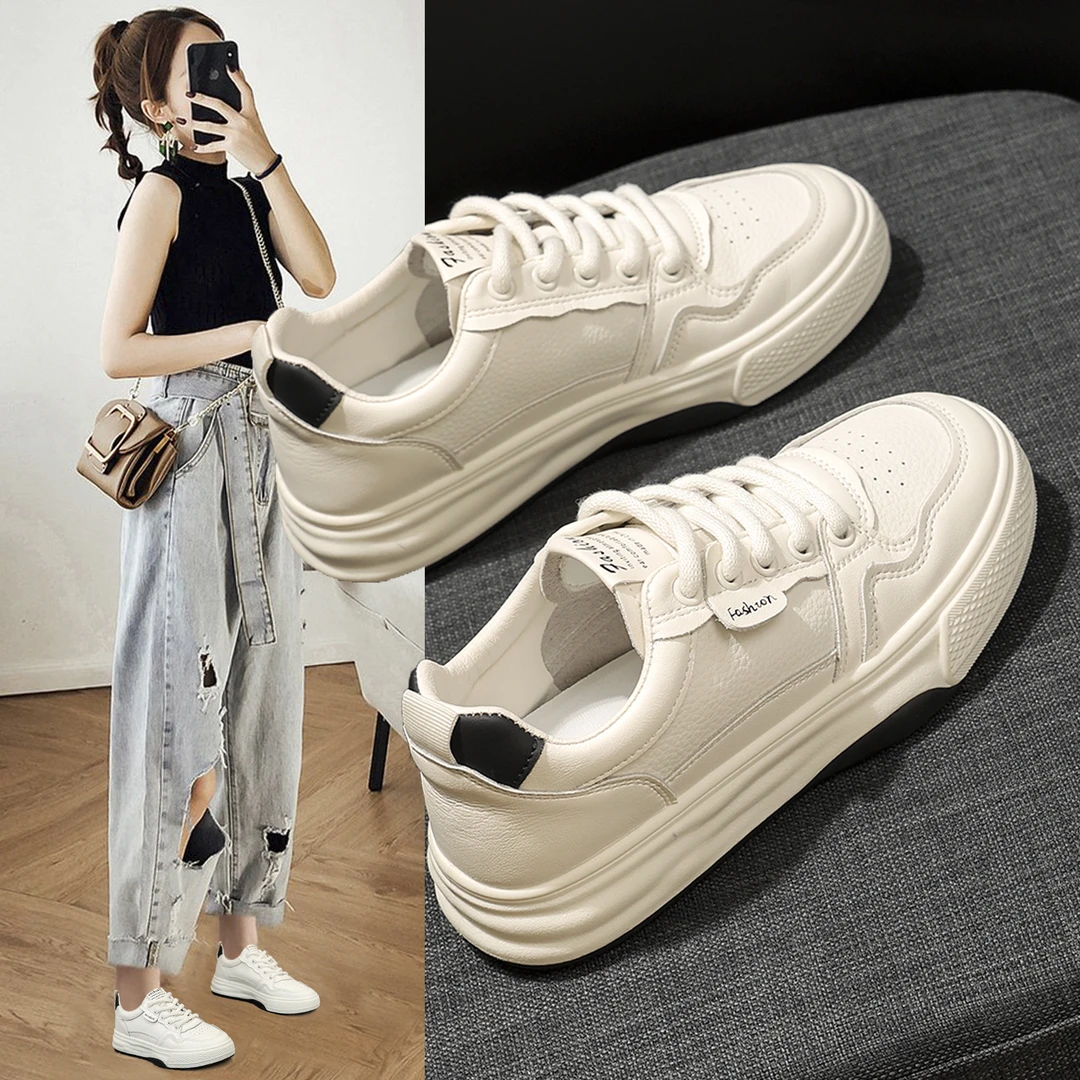 商场女鞋春季小白鞋新款透气时尚休闲ins爆款百搭平底鞋
