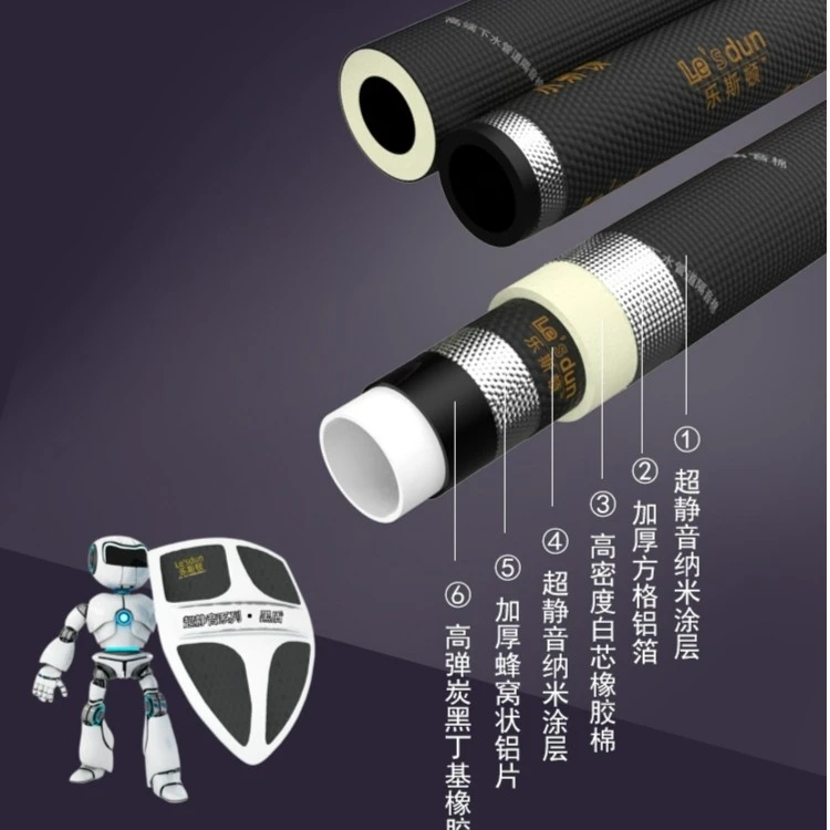 高端下水管隔音棉二代阻尼片白芯隔音棉超静音款优质加宽加厚加密