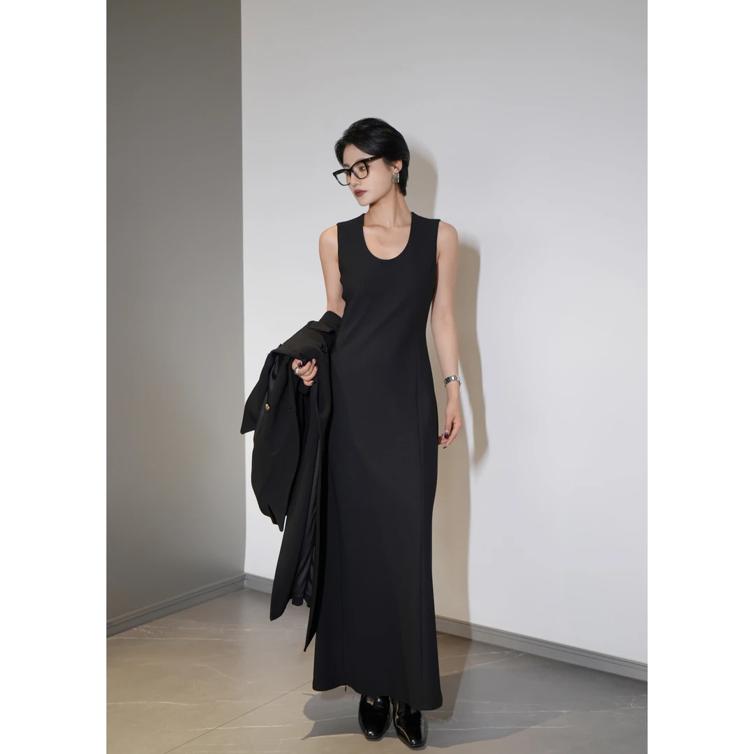 【简搭】搭所有质感打底背心裙 2倍弹力不显型立裁科技面料打底长裙