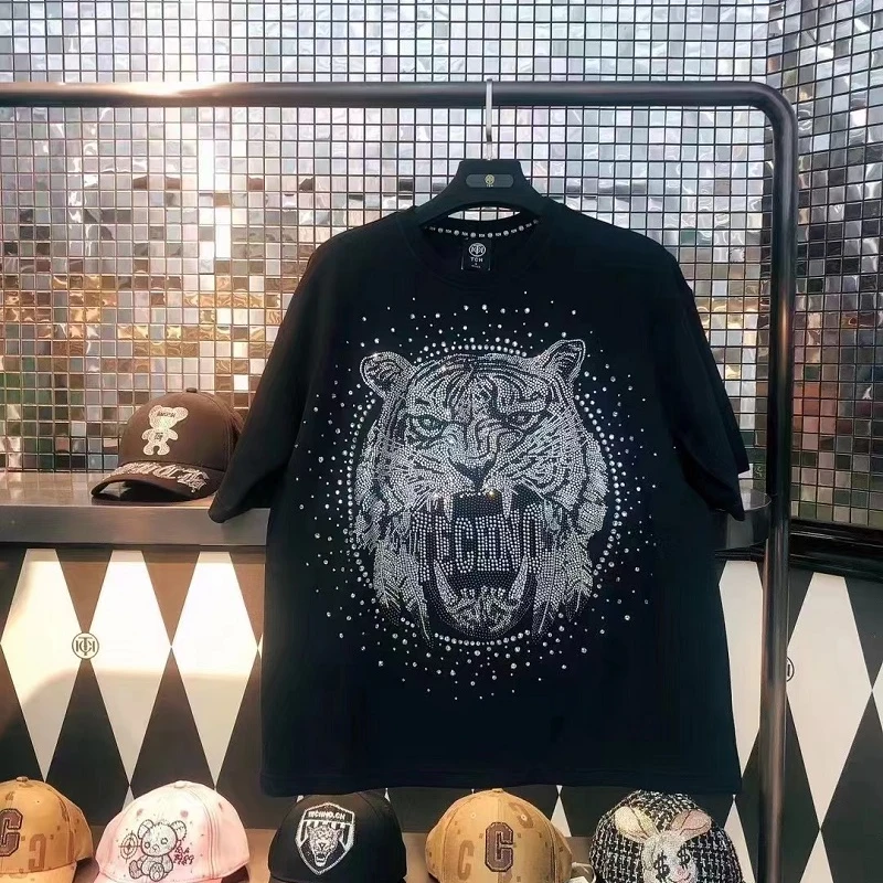 TCH重庆-服饰店播-黑色经典虎头T恤男女同款薄款T69A106171A