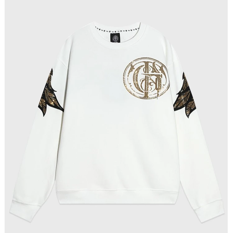 TCH服饰店播--背后翅膀白色卫衣T21111C6055